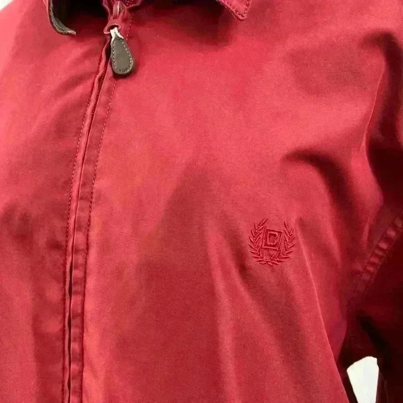 Chaps Ralph Lauren Jacket Large Zip Maroon Plaid Lining Corduroy Collar Men’s - Picture 2 of 6